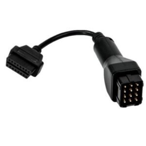 Diagnostic Adapter, Diagnostic Cable OBD2 Connector 12 Pin to 16 Pin Adapter Car Accessories Extension Fit for Renault