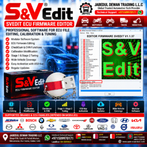 SVEdit ECU firmware editor software with USB license key for ECU calibration and firmware editing