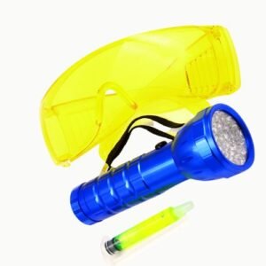 CAR Air Conditioning Leak Test Detector Set 28 Led UV Flashlight Protective Glasses UV Repair Tool A/C System R134A R12
