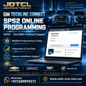 JDTCL GM Techline Connect SPS2 online programming service with GDS2 and Tech2Win technical support
