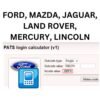 PATS Login Service Calculator for FORD, MAZDA, JAGUAR, LAND ROVER, MERCURY, LINCOLN