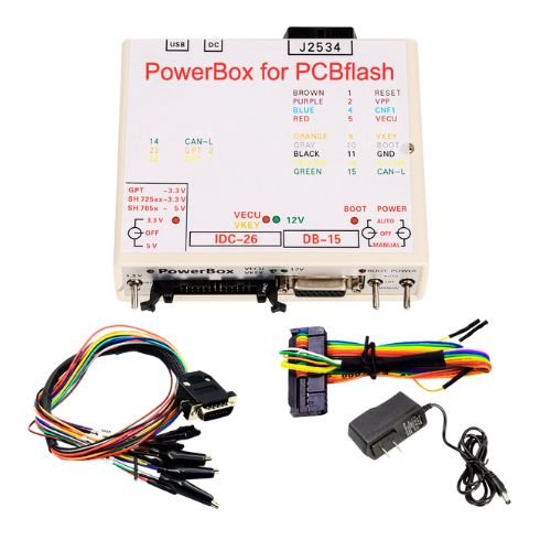 ECU Power Box FLASH with Full Adapters Compatible with JTAG Works ECU Openport US Plug 100 240V.ECU Openport Power Box