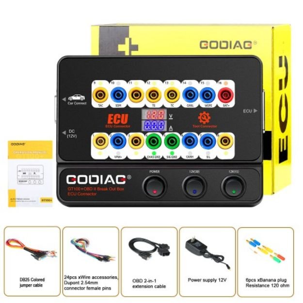 Automotive ECM Breakout Box, Godiag Gt100+ OBDII OBD CAN Breakout Box OBDII Protocol Detector ECU Programming Chiptuning Bench Tool Kit