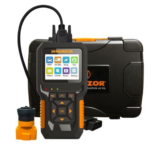 Humzor NC610 OBD2 Scan Tool 2 in 1 Car/Heavy Duty Truck Code Reader Diesel Diagnostic Scanner Full OBDII Function Auto & HD Truck Engine Light Clear Check Fault Diagnostic Computer