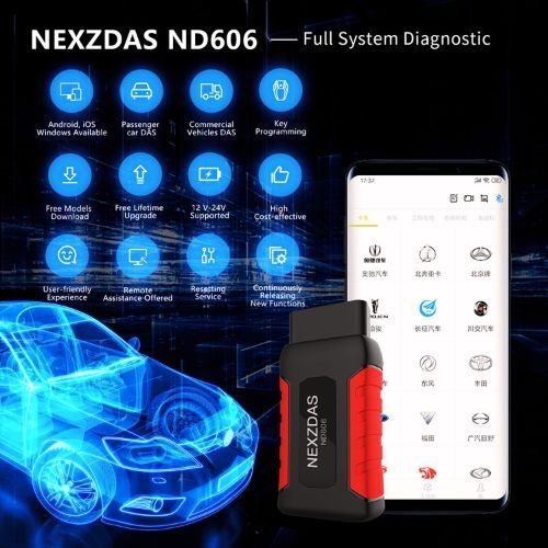 Humzor NexzDAS 626 professional Car & Trucks OBD2 Diagnosis Scanner for Asia, America, European Vehicles