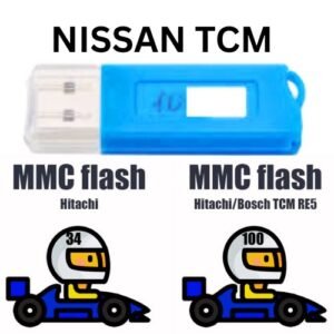 MMC Flasher Dongle with Nissan TCM Hitachi & Bosch Module 100/34 Use By J2534