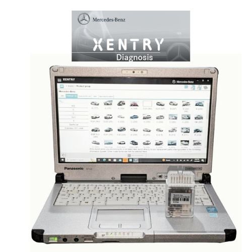 Newest Xentry 2023.09 Diagnostic Software Passthru with Panasonic CF-C2 Toughbook Laptop Tactrix Openport 2.0 ECU Chip Tuning Tool OBD 2 OBD2 Scanner Tool Full Ready Kit