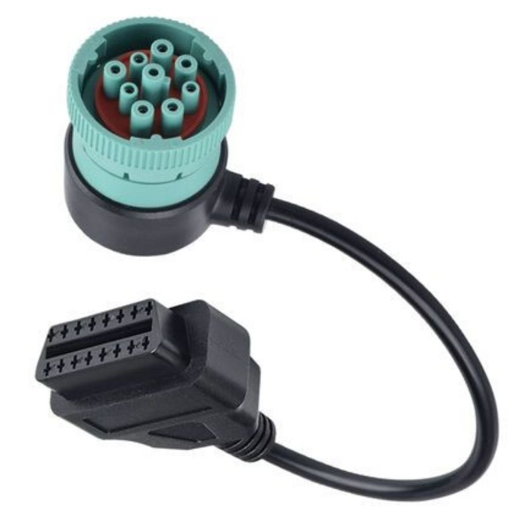 Obd Car Cable High Quality 9 Pin J1939 To Obdii 16 Pin Male Female Obd2 Cable For Truck Diagnostic Connector Right Angle