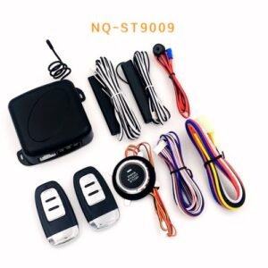 Car Remote Push Start System One Way Car Alarm System with Engine Start Remote Control Key with silicone cover NQ-ST9009