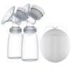 Powerful Breast Pumps Baby Breast Feeding Real Bubee Automatic Double Electric Breast Pump With Milk Bottle Convenient Usb PP Bpa free