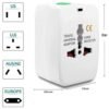 Global Travel Adapter, Universal European Adaptor with USB Port, International Wall Charger for Asia, Europe, UK, Australia, and USA.