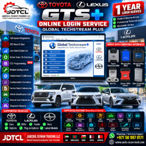 Toyota Lexus GTS Plus Online Login Service 1 Year for diagnostics ECU programming and compatible J2534 interfaces