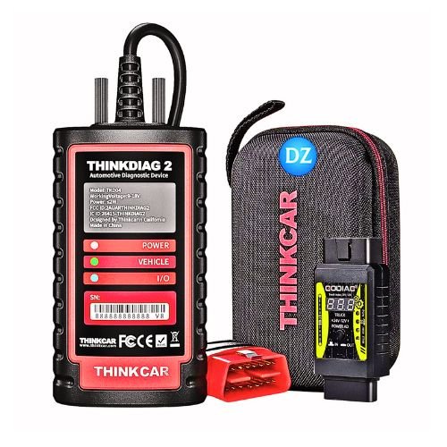 Automotive Diagnostic Tool Kit All in One Diagzone Pro Software Thinkdiag 2 OBD Terminal For Car+EV+Heavy Duty Vehicels+Motorcycle+ATV 2 Years Update with HD Adapter