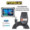 Forscan Ford Mazda OBD 2 Car Programming Software Xpro5 J2534 Pass Thru VCI Panasonic Tablet 1-Year License Ready to Use, Car Diagnostic Auto Tool IDS