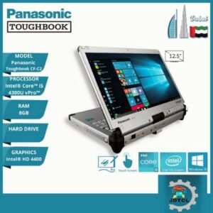 Panasonic Industrial Laptop CF-C2 Toughbook Convertible Tablet Intel i5 4th Gen 12.5 HD Touchscreen 8GB Ram 500GB HDD Webcam, WiFi, Bluetooth, Windows 10 Pro Upgraded (Renewed)
