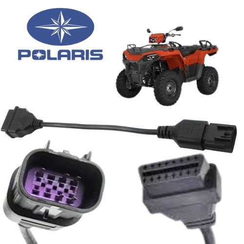 Polaris OBD Cable 16 Pin Female to 8 Pin Diagnostic Connector for Polaris ATV Slingshot
