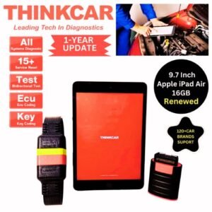 Thinkdiag OBD2 Car Scanner Bluetooth, All System Bidirectional scan Tool OE Level Diagnostic Tool with ECU Key Coding,15+ Reset Service All Software 1 Year 9.7″ Apple Tablet