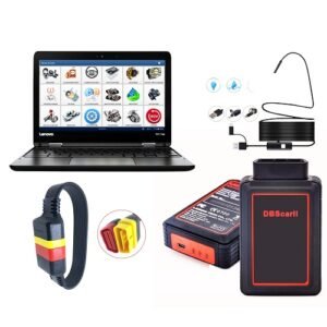 X-Pro5 Obd2 Professional Diagnostic Tool Set, Dbscar 2 Adapter Lenovo 12″ Android Laptop Haynespro Online Repair Data 2 Years Activation