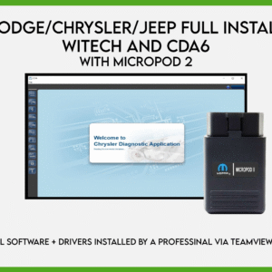 MicroPod 2 with CDA6 CDA 6.15.188 Engineering Software MicroPod2 WiTech-V17.04.27 , Scanner for VIN EDITING DODGE/CHRYSLER/JEEP/FIAT