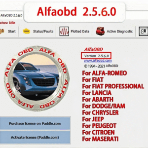 Alfaobd Software with J2534 VCI Openport Diagnosis for Chrysler / Dodge / Ram / Jeep 2005 - 2023