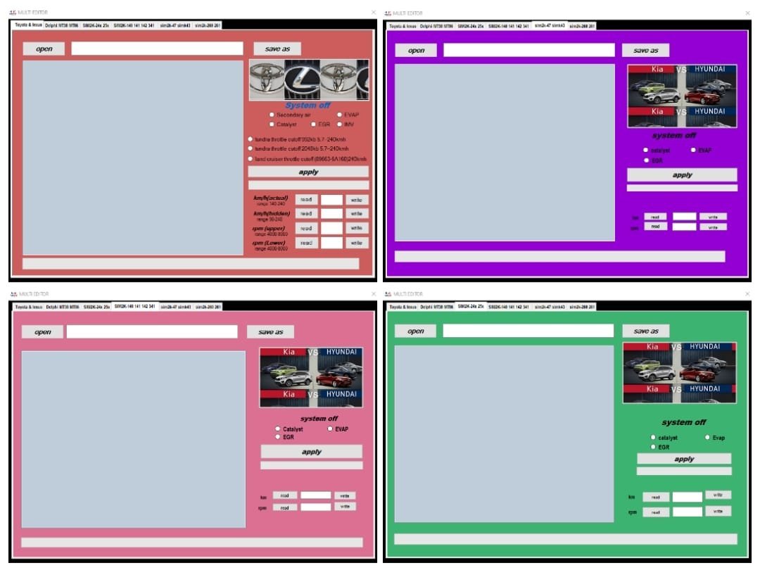 MULTI EDITOR V2 Automobile ECU Tuner For DTC, DPF, EGR,RPM Unlock Software