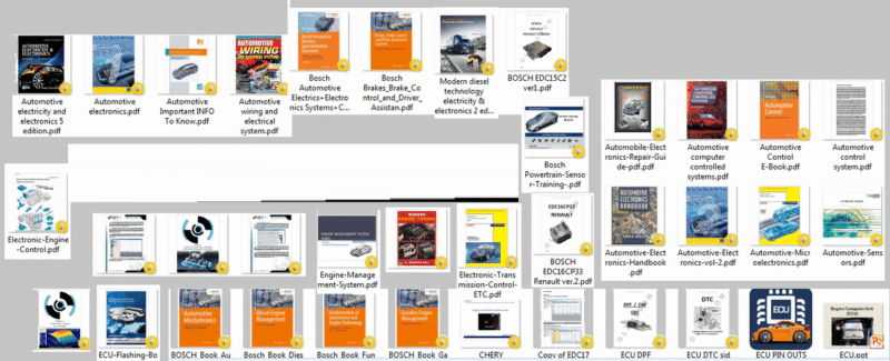 Automotive ECU Repair Manuals Tech Info E-Books Package guiding and self study files