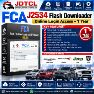 FCA J2534 Flash Downloader online login access 1 year Chrysler Dodge Jeep RAM ECU programming