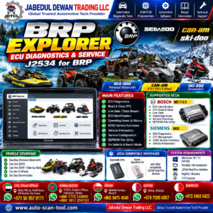 BRP Explorer software for Sea-Doo Can-Am and Ski-Doo ECU diagnostics and J2534 service