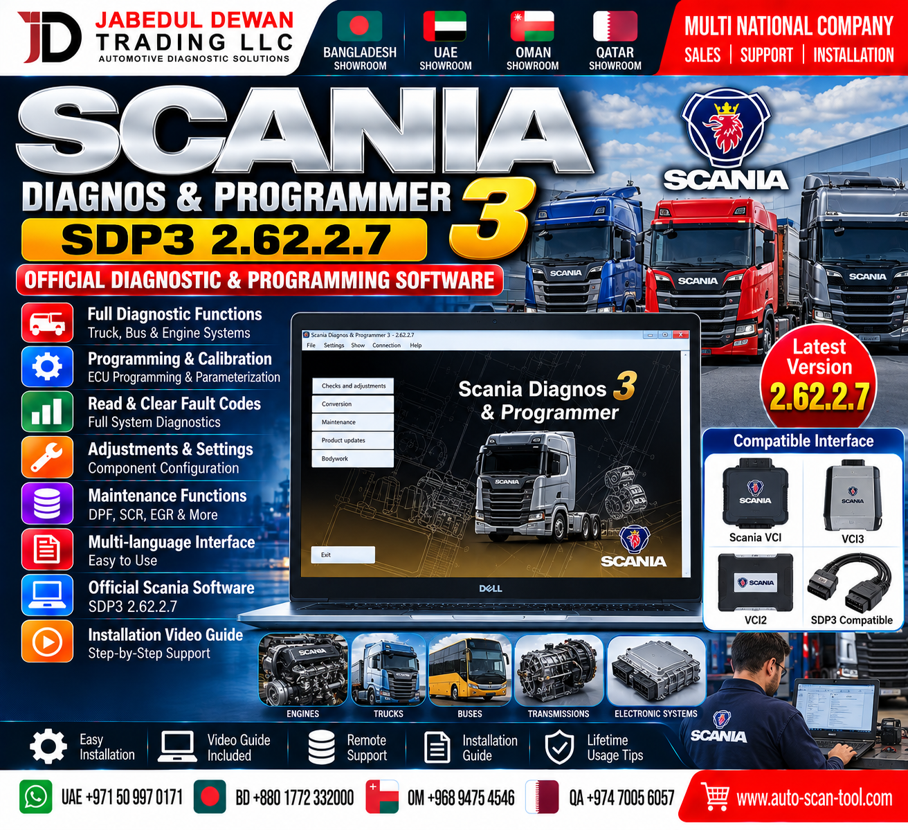 Scania Diagnos and Programmer 3 SDP3 2.62.2.7 - Jabedul Dewan Trading LLC