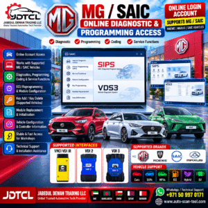 MG SAIC SIPS VDS3 online programming diagnostic login with VDI 2 and VDI 3 interface support
