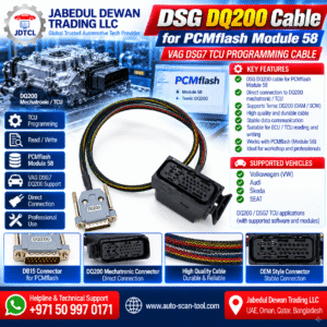 DSG DQ200 cable for PCMflash Module 58 VAG DSG7 TCU reading writing and programming