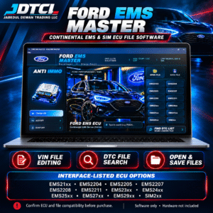 Ford EMS Master Continental EMS and SIM ECU file software with VIN editing and DTC search from Jabedul Dewan Trading LLC.