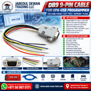 DB9 9-Pin Cable for UPA-USB Programmer for ECU MCU EEPROM and Flash programming