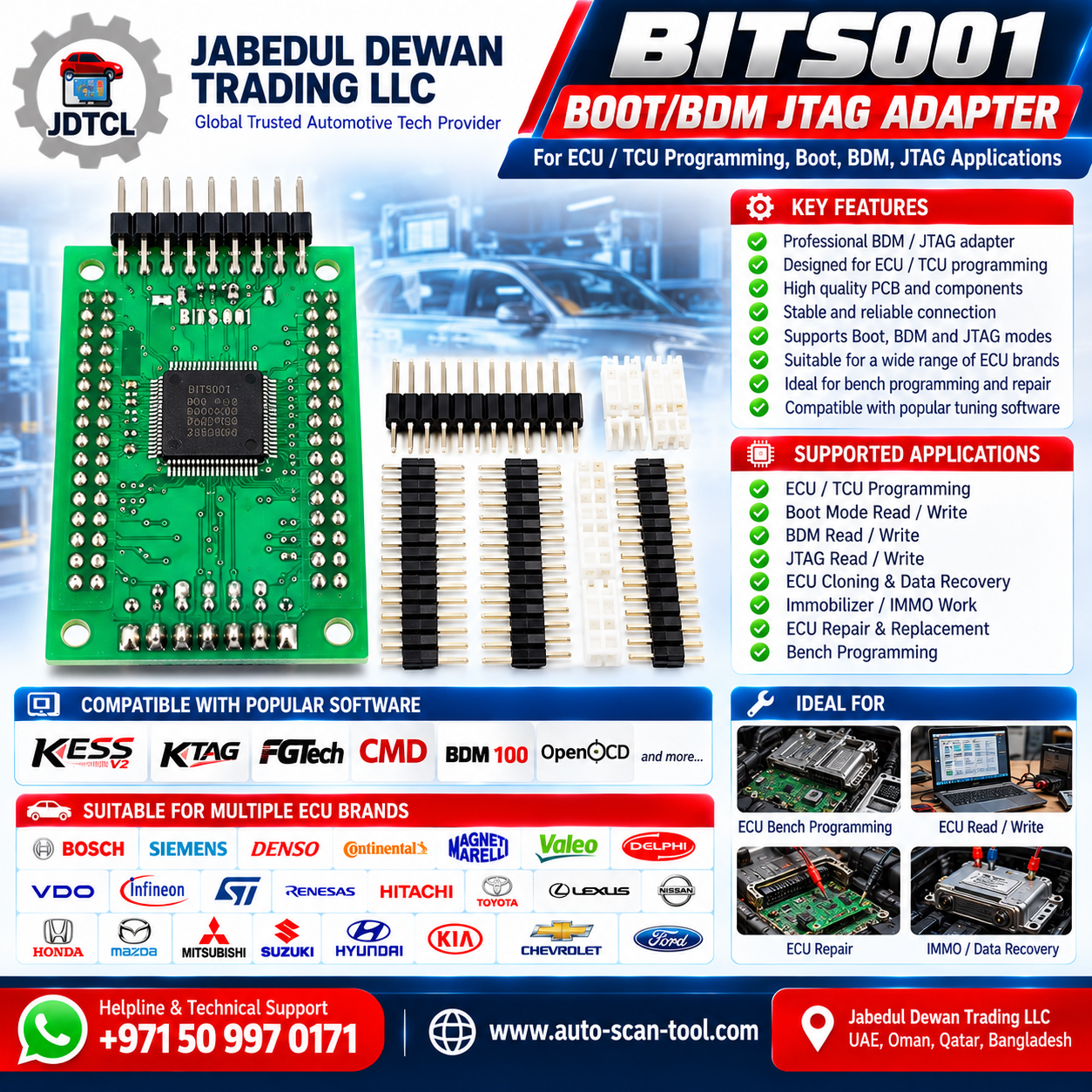 ITS001 adapter for ECU TCU Boot BDM JTAG bench programming and ECU read write