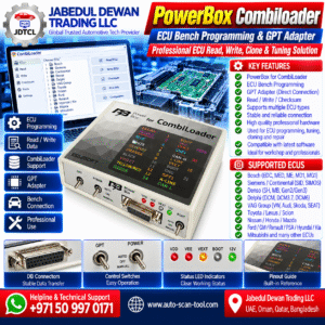 PowerBox Combiloader ECU bench programming and GPT adapter for ECU reading writing and programming