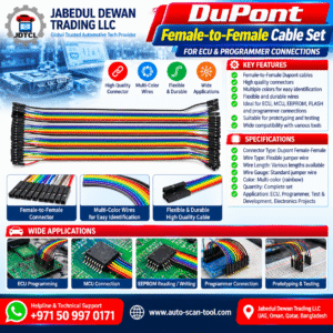 DuPont Female-to-Female Cable Set for ECU MCU EEPROM programmer connections and electronics testing