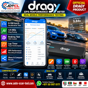 Dragy DRG70 GPS performance meter for 0-100 kmh 100-200 kmh quarter mile and lap timing