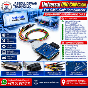 Universal OBD CAN Cable for SMS-Soft Combiloader ECU reading writing programming and CAN communication