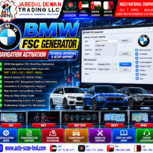 BMW FSC Generator Navigation FSC Technical Reference and Authorized Activation Support - JDTCL