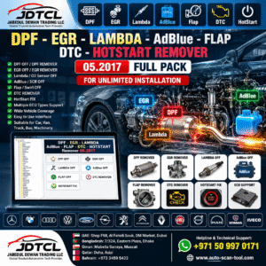 JDTCL DPF EGR Lambda AdBlue Flap DTC HotStart Remover 05.2017 Full Pack