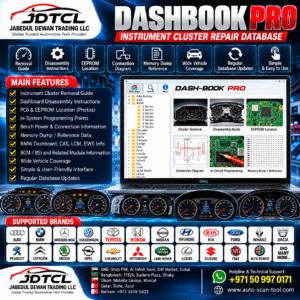 JDTCL DashBook Pro instrument cluster repair reference database