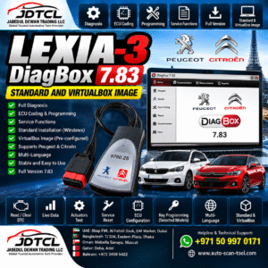JDTCL Lexia-3 DiagBox 7.83 Standard and VirtualBox Image automotive diagnostic software