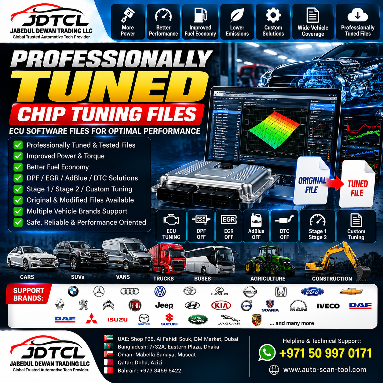 JDTCL Professionally Tuned Chip Tuning Files