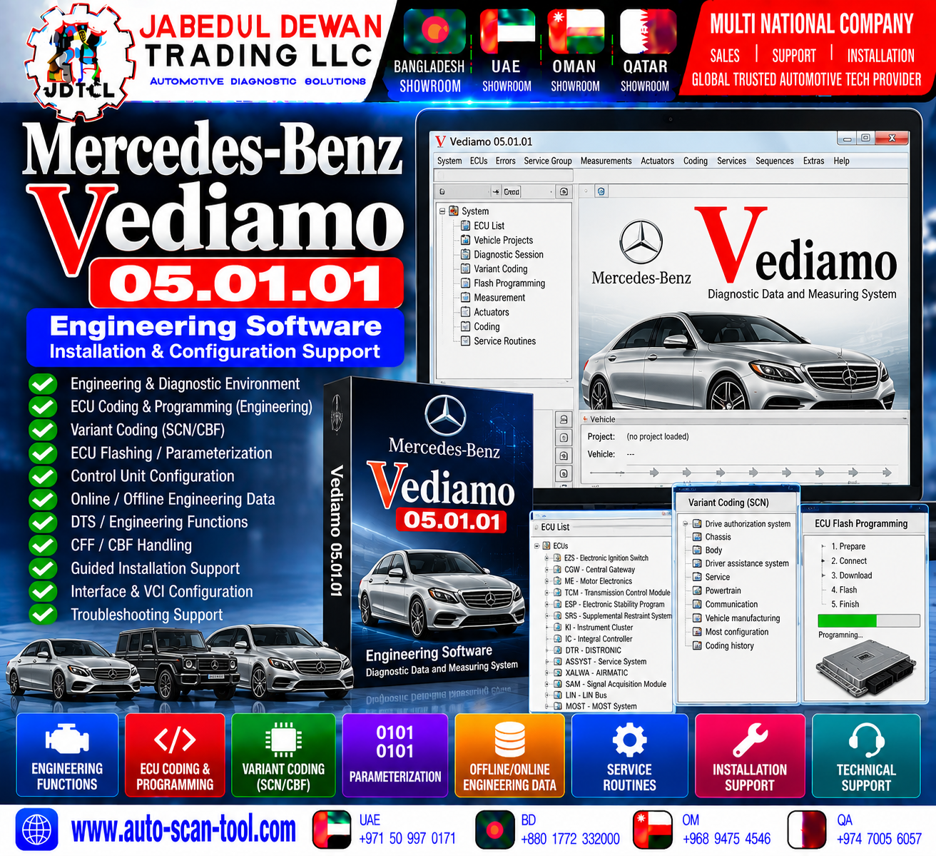 Mercedes-Benz Vediamo 05.01.01 engineering software installation and configuration support - JDTCL