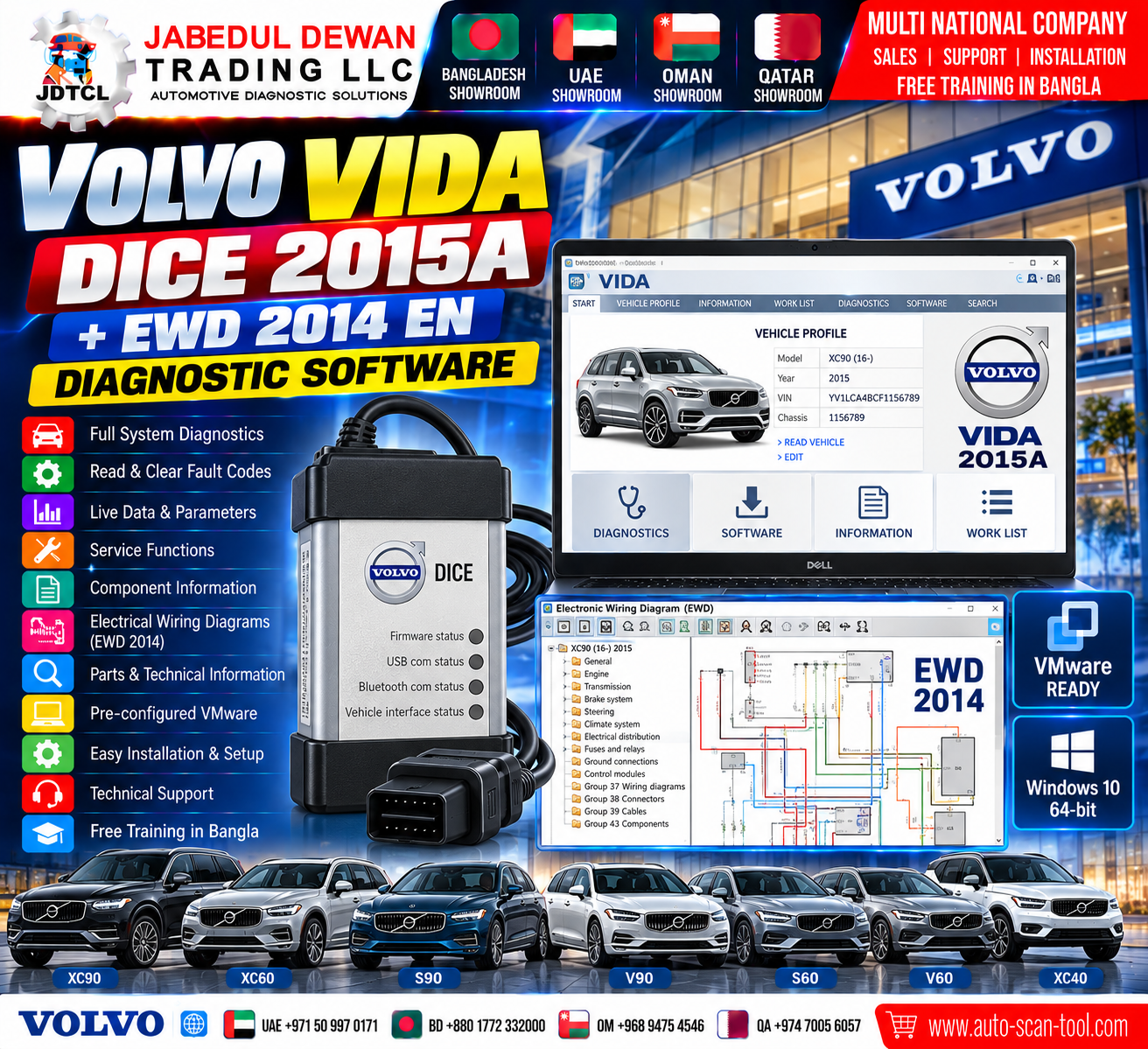 Volvo VIDA DICE 2015A EWD 2014 EN VMware diagnostic software - Jabedul Dewan Trading LLC