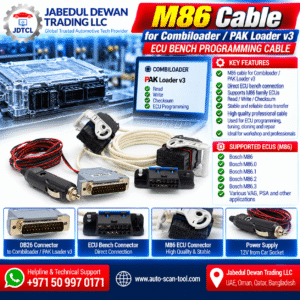 M86 Cable for Combiloader PAK Loader v3 ECU bench reading writing and programming